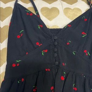 Cherry black tank top
